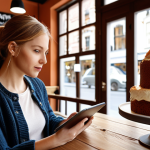 **

Prompt:  Busy cafe interior.  Owner analyzing loyalty program data on a tablet.  Oat milk latte and carrot cake prominently displayed.  Warm, inviting atmosphere. Focus on data-driven decision making in a small business.

**