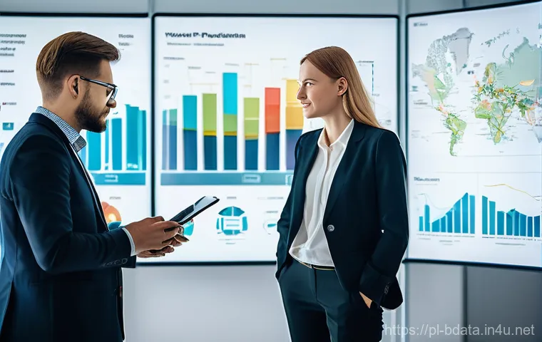 빅데이터 실무 경험담 - **A group of diverse Polish business professionals engaged in data analysis.**
A vibrant, sunlit...