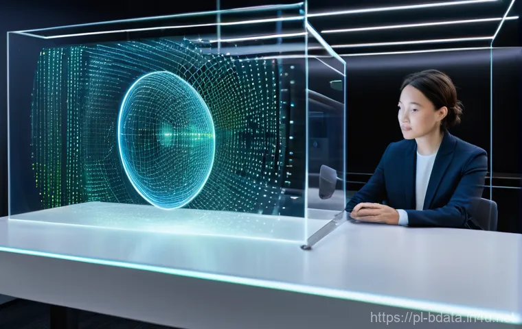 빅데이터 기술자의 직업윤리 가이드 - **Prompt:** A diverse group of young adults and adults, professionally dressed, stand in a bright, m...