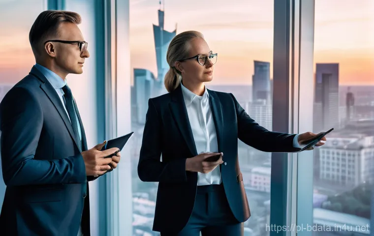 빅데이터를 활용한 비즈니스 성공 사례 - **A wide-angle shot inside a high-tech Polish logistics warehouse.** Automated guided vehicles (AGVs...