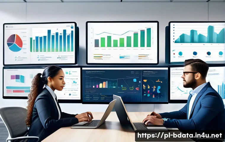 빅데이터 기술자와 IT 인프라 통합 사례 - A modern IT office environment showing a diverse team of data engineers and IT infrastructure specia...