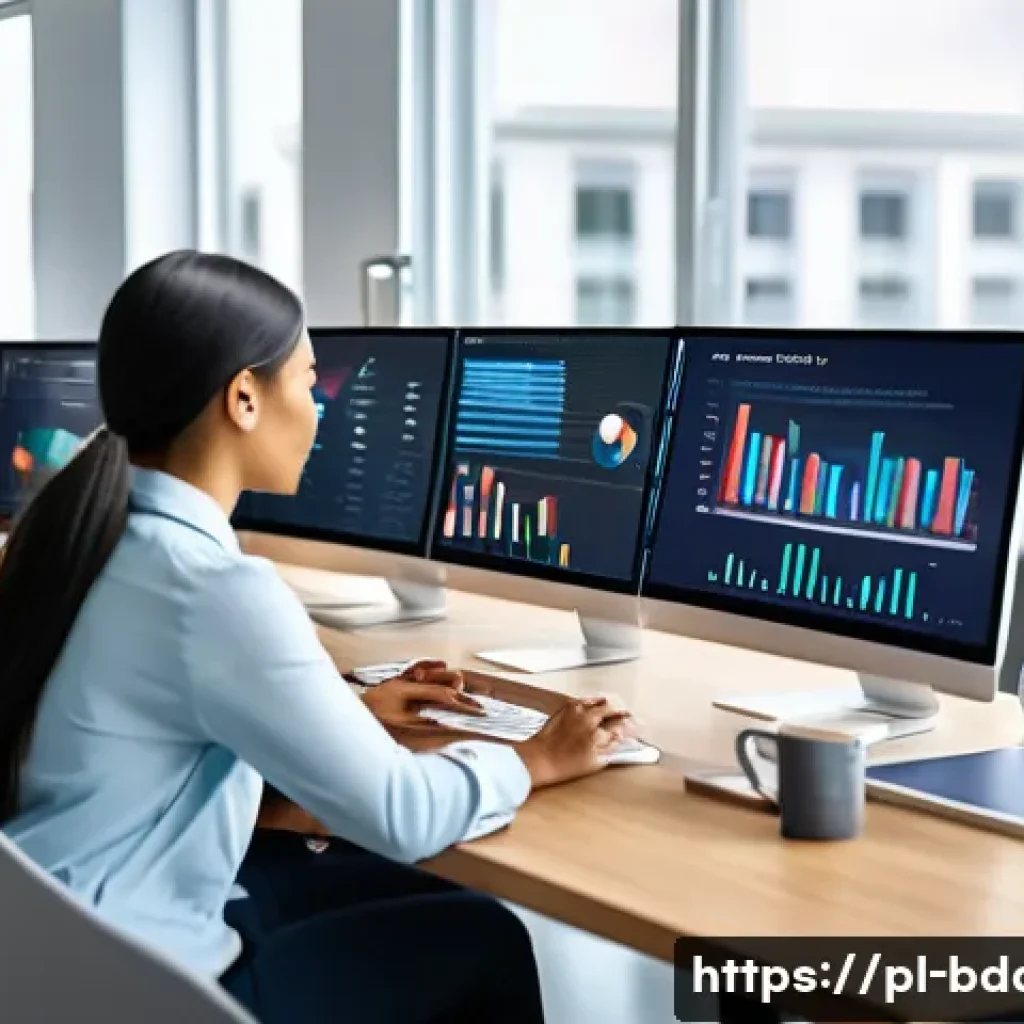 빅데이터 기술자의 프로젝트 실패 방지 전략 - A modern office environment showing a diverse team of professionals collaborating on a big data proj...