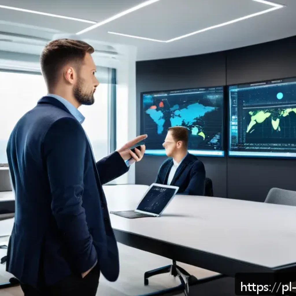 빅데이터 기술자의 글로벌 직무 확장 기회 - A professional big data specialist working collaboratively in a modern international office environm...